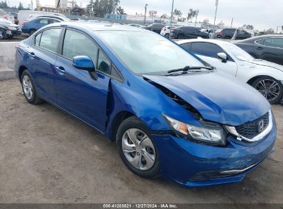 2013 HONDA CIVIC LX Blue  Gasoline 19XFB2F59DE290240 photo #1