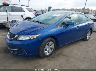 2013 HONDA CIVIC LX Blue  Gasoline 19XFB2F59DE290240 photo #3