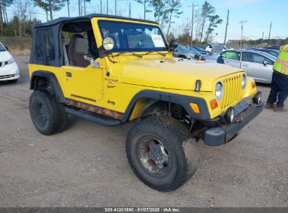 2000 JEEP WRANGLER SPORT Yellow  Gasoline 1J4FA49SXYP777592 photo #1