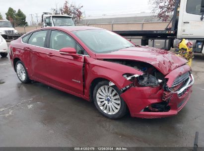 2014 FORD FUSION HYBRID SE Red  Hybrid 3FA6P0LU3ER189292 photo #1