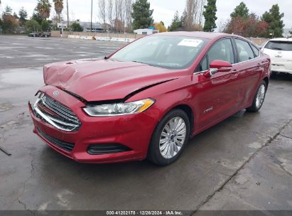 2014 FORD FUSION HYBRID SE Red  Hybrid 3FA6P0LU3ER189292 photo #3