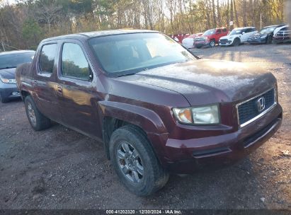 2007 HONDA RIDGELINE RTX Burgundy  Gasoline 2HJYK16397H539609 photo #1