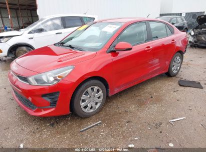 2022 KIA RIO S Red  Gasoline 3KPA24AD2NE432241 photo #3