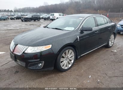 2012 LINCOLN MKS Black  Gasoline 1LNHL9ER0CG800472 photo #3