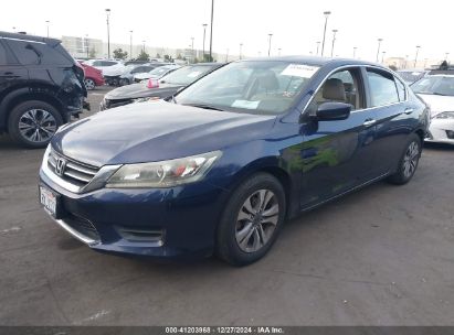 2015 HONDA ACCORD LX Blue  Gasoline 1HGCR2F30FA113192 photo #3