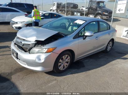 2012 HONDA CIVIC SDN LX Silver  Gasoline 19XFB2F58CE379957 photo #3