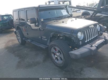 2018 JEEP WRANGLER JK UNLIMITED SAHARA 4X4 Gray  Flexible Fuel 1C4BJWEG4JL909468 photo #1