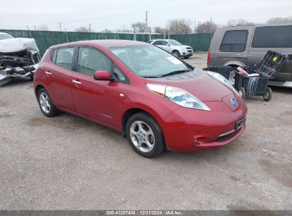 2012 NISSAN LEAF SL Red  Flexible Fuel 1G4HC5EM6AU121401 photo #1