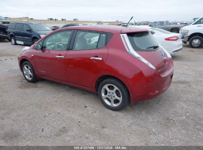 2012 NISSAN LEAF SL Red  Flexible Fuel 1G4HC5EM6AU121401 photo #4