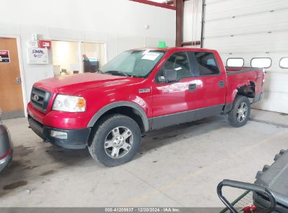 2005 FORD F150 SUPERCREW Red  Gasoline 1FTPW14555FA81056 photo #3