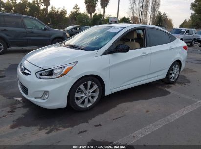 2014 HYUNDAI ACCENT GLS White  Gasoline KMHCU4AE8EU747926 photo #3