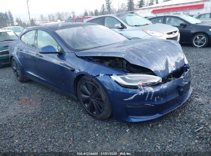 2022 TESLA MODEL S DUAL MOTOR ALL-WHEEL DRIVE Blue  Electric 5YJSA1E50NF463507 photo #1