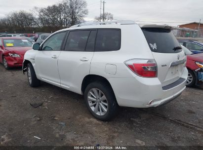 2009 TOYOTA HIGHLANDER HYBRID White  Hybrid JTEEW41A392032750 photo #4