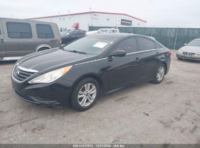 2014 HYUNDAI SONATA GLS Black  Gasoline 5NPEB4AC3EH886552 photo #3