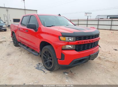 2021 CHEVROLET SILVERADO 1500 2WD  SHORT BED CUSTOM Red  Gasoline 1GCPWBEK7MZ319707 photo #1