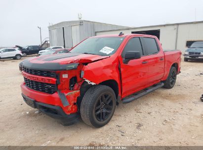 2021 CHEVROLET SILVERADO 1500 2WD  SHORT BED CUSTOM Red  Gasoline 1GCPWBEK7MZ319707 photo #3