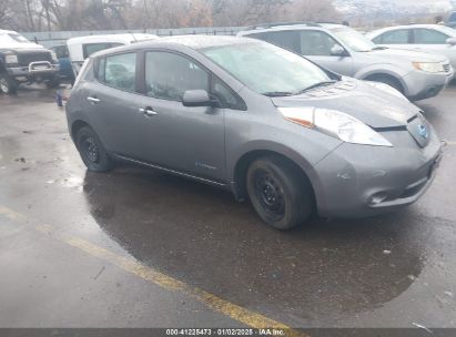 2015 NISSAN LEAF S Gray  Electric 1N4AZ0CP8FC313734 photo #1