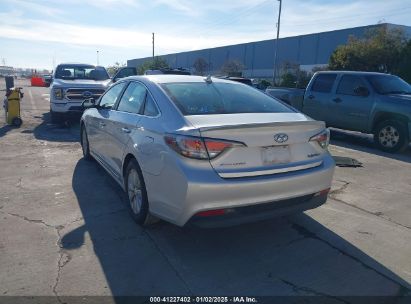 2016 HYUNDAI SONATA HYBRID SE Gray  Hybrid KMHE24L12GA012677 photo #4