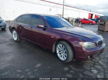 2008 BMW 750LI Burgundy  Gasoline WBAHN83548DT84067 photo #1