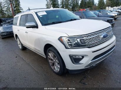 2019 FORD EXPEDITION MAX PLATINUM White  gas 1FMJK1MT7KEA23687 photo #1