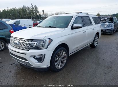 2019 FORD EXPEDITION MAX PLATINUM White  gas 1FMJK1MT7KEA23687 photo #3