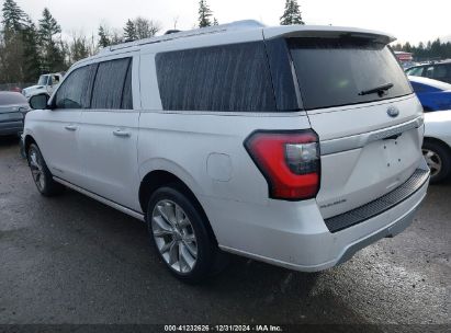 2019 FORD EXPEDITION MAX PLATINUM White  gas 1FMJK1MT7KEA23687 photo #4