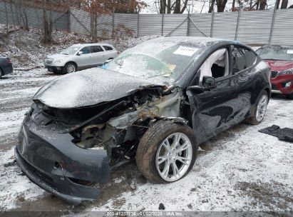 2024 TESLA MODEL Y LONG RANGE DUAL MOTOR ALL-WHEEL DRIVE Gray  Electric 7SAYGDEE8RF084001 photo #3