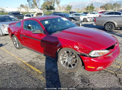 2012 FORD MUSTANG V6 PREMIUM Red  Gasoline 1ZVBP8AM6C5279155 photo #1