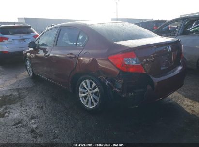 2012 HONDA CIVIC SDN EX-L Red  Gasoline 2HGFB2F96CH501322 photo #4