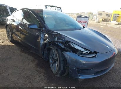 2022 TESLA MODEL 3 LONG RANGE DUAL MOTOR ALL-WHEEL DRIVE Gray  Electric 5YJ3E1EBXNF129693 photo #1