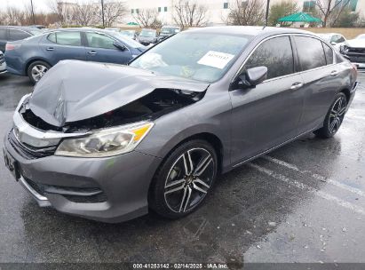 2017 HONDA ACCORD LX Gray  Gasoline 1HGCR2F31HA201865 photo #3