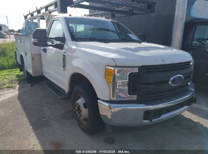 2017 FORD F-350 CHASSIS XL White  Gasoline 1FDRF3G63HED58978 photo #1