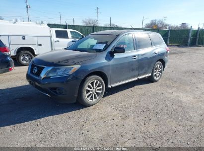 2014 NISSAN PATHFINDER S Blue  Gasoline 5N1AR2MM2EC714619 photo #3