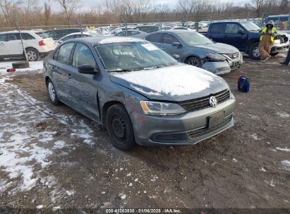 2014 VOLKSWAGEN JETTA 2.0L S Gray  Gasoline 3VW2K7AJ8EM309266 photo #1