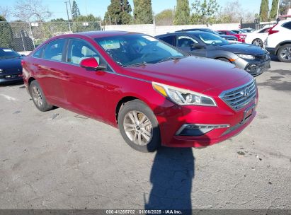 2015 HYUNDAI SONATA SE Burgundy  Gasoline 5NPE24AFXFH164068 photo #1