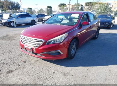 2015 HYUNDAI SONATA SE Burgundy  Gasoline 5NPE24AFXFH164068 photo #3