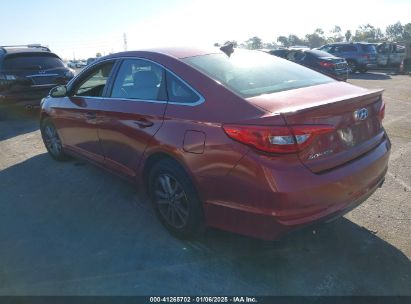 2015 HYUNDAI SONATA SE Burgundy  Gasoline 5NPE24AFXFH164068 photo #4