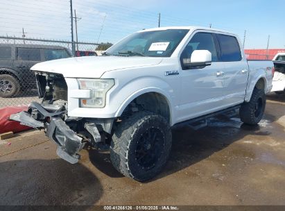 2015 FORD F-150 LARIAT White  Gasoline 1FTEW1EF4FFA13525 photo #3