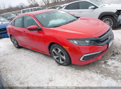 2020 HONDA CIVIC LX Red  Gasoline 2HGFC2F67LH516074 photo #1