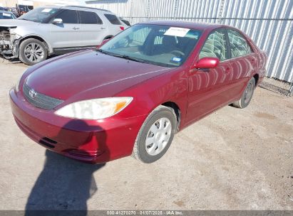 2002 TOYOTA CAMRY LE Red  Gasoline 4T1BE30K32U101585 photo #3