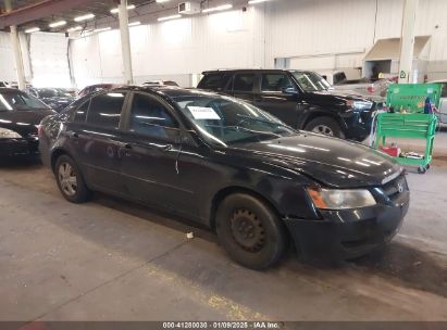 2006 HYUNDAI SONATA GL Black  Gasoline KMHET46C16A118983 photo #1