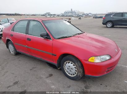 1993 HONDA CIVIC LX Red  Gasoline JHMEG8652PS029483 photo #1