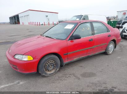 1993 HONDA CIVIC LX Red  Gasoline JHMEG8652PS029483 photo #3