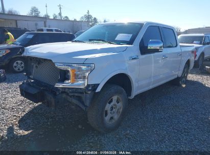 2018 FORD F-150 LARIAT White  Gasoline 1FTEW1EG6JFC09502 photo #3