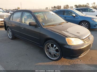 2001 HONDA CIVIC LX Black  Gasoline 2HGES16591H575351 photo #1