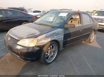 2001 HONDA CIVIC LX Black  Gasoline 2HGES16591H575351 photo #3