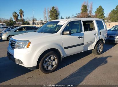 2012 HONDA PILOT LX White  Gasoline 5FNYF3H26CB029680 photo #3