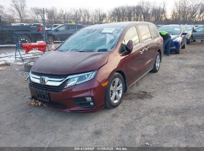 2019 HONDA ODYSSEY EX-L Maroon  Gasoline 5FNRL6H77KB125391 photo #3