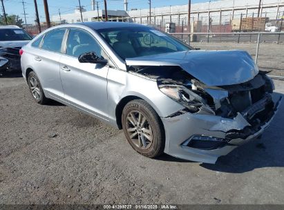 2015 HYUNDAI SONATA SE Gray  Gasoline 5NPE24AF7FH005704 photo #1