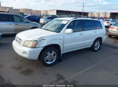 2007 TOYOTA HIGHLANDER SPORT V6/V6 White  Gasoline JTEGP21A670134904 photo #3